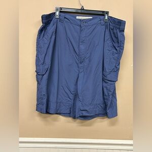 Cabelas Cargo Shorts Mens 2XL Blue 100% Nylon Lightweight Outdoors UPF 50